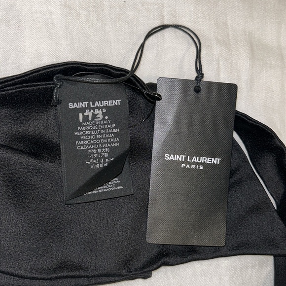 NWT Saint Laurent Smoking Satin Knot Bow Belt main image 4